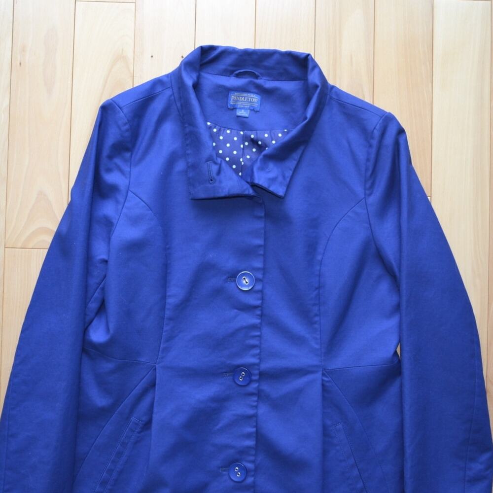 Pendleton Rain Jacket Pea Coat Size SP Blue - Picture 2 of 4